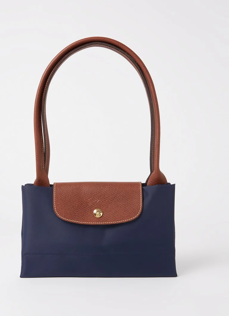Longchamp Le Pliage -olkalaukku L nahkayksityiskohdilla