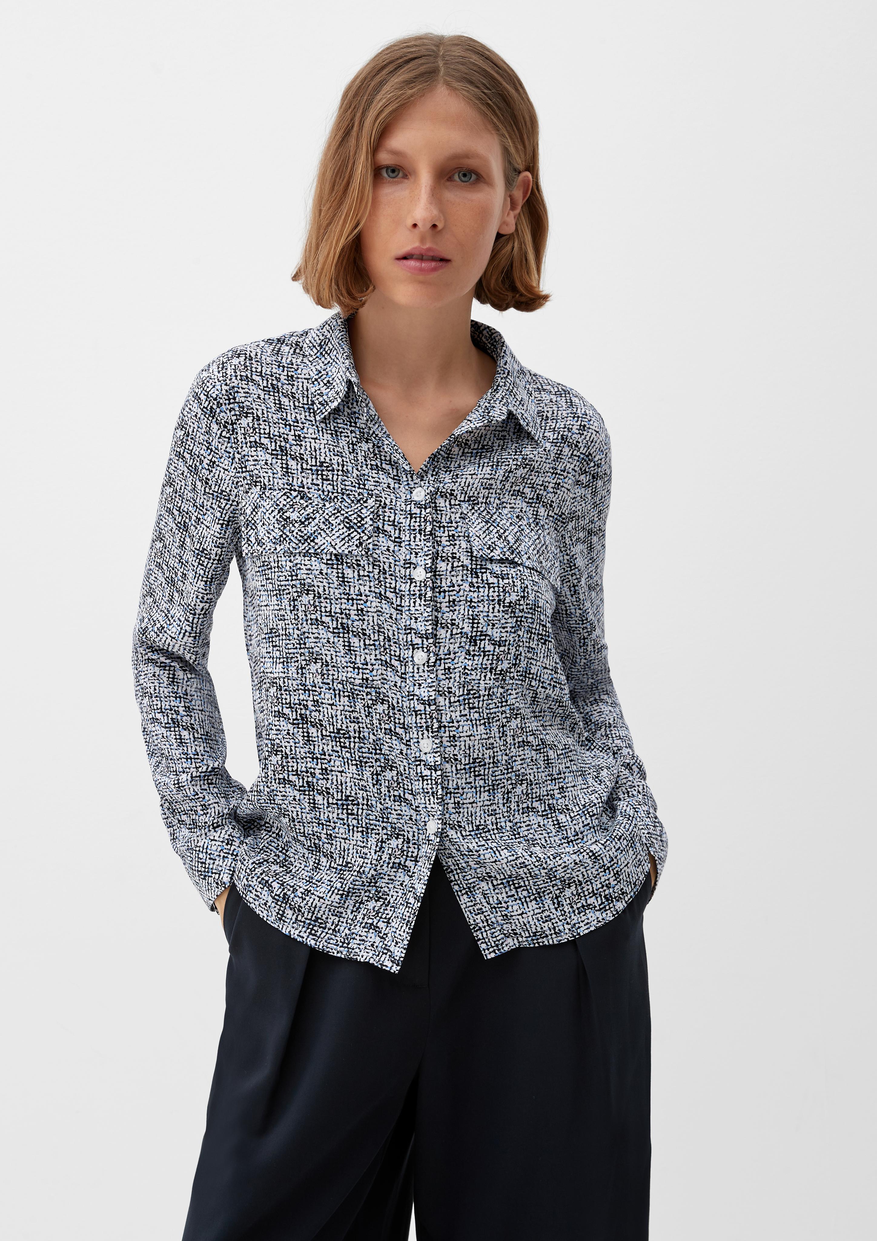Viskosebluse mit Allovermuster  2124786-02A2