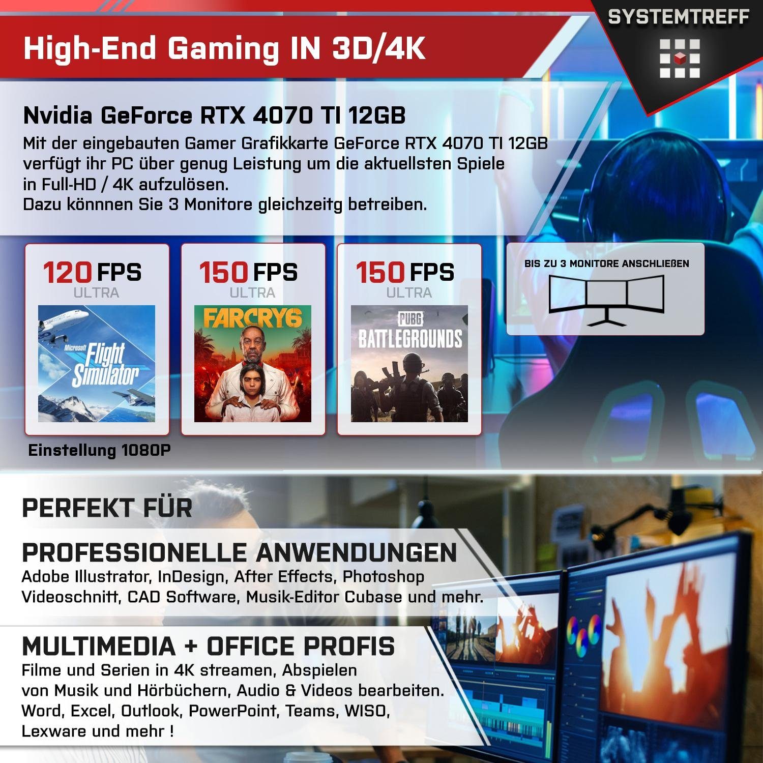 SYSTEMTREFF Gaming-PC-Komplettsystem (27