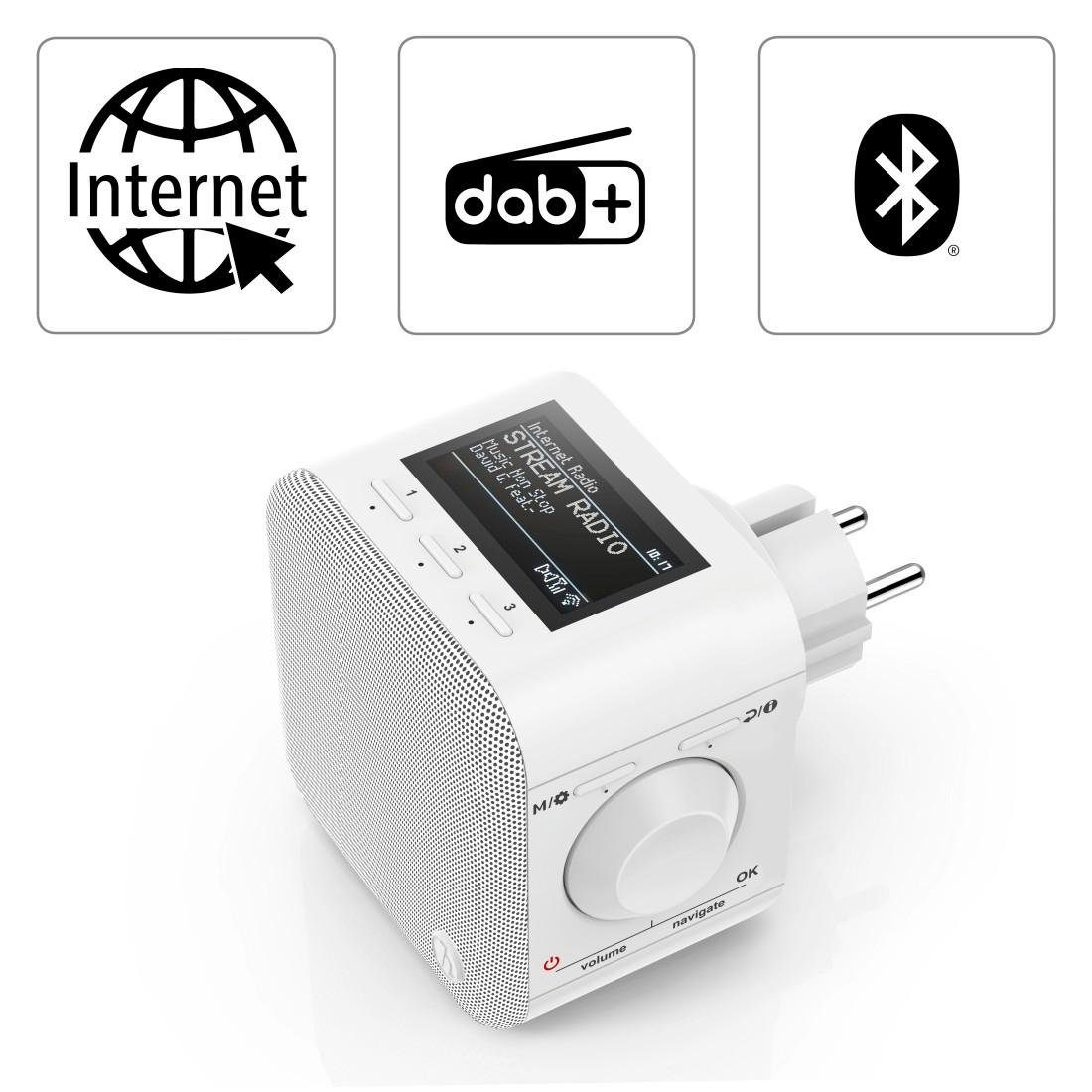 Hama Internetradio Digitalradio m. Stecker WLAN/Bluetooth/DAB+Spotify+App Digitalradio (DAB) (Digitalradio (DAB), FM-Tuner, Internetradio, 5 W)