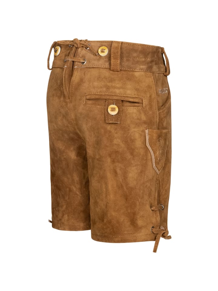 PAULGOS Lederhose Kurz Echtleder KK1 in Hellbraun günstig kaufen