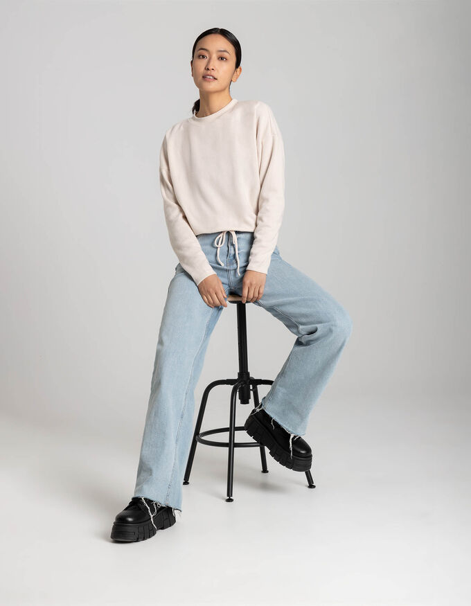 Damen Sweatshirt - Regulierbarer Saum