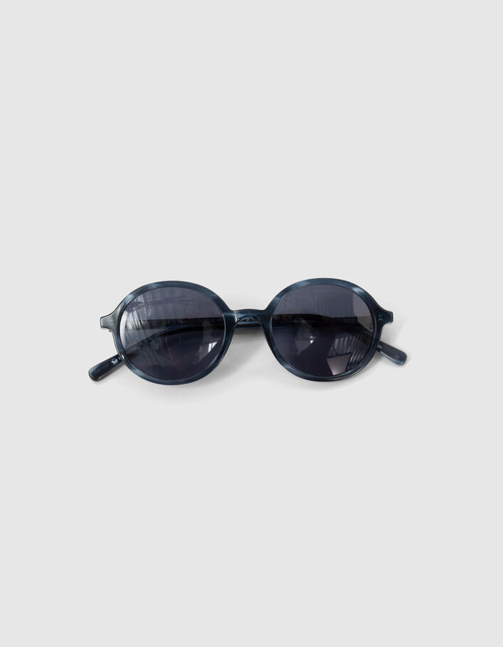 Lunettes solaires mixte cristal marbre bleu