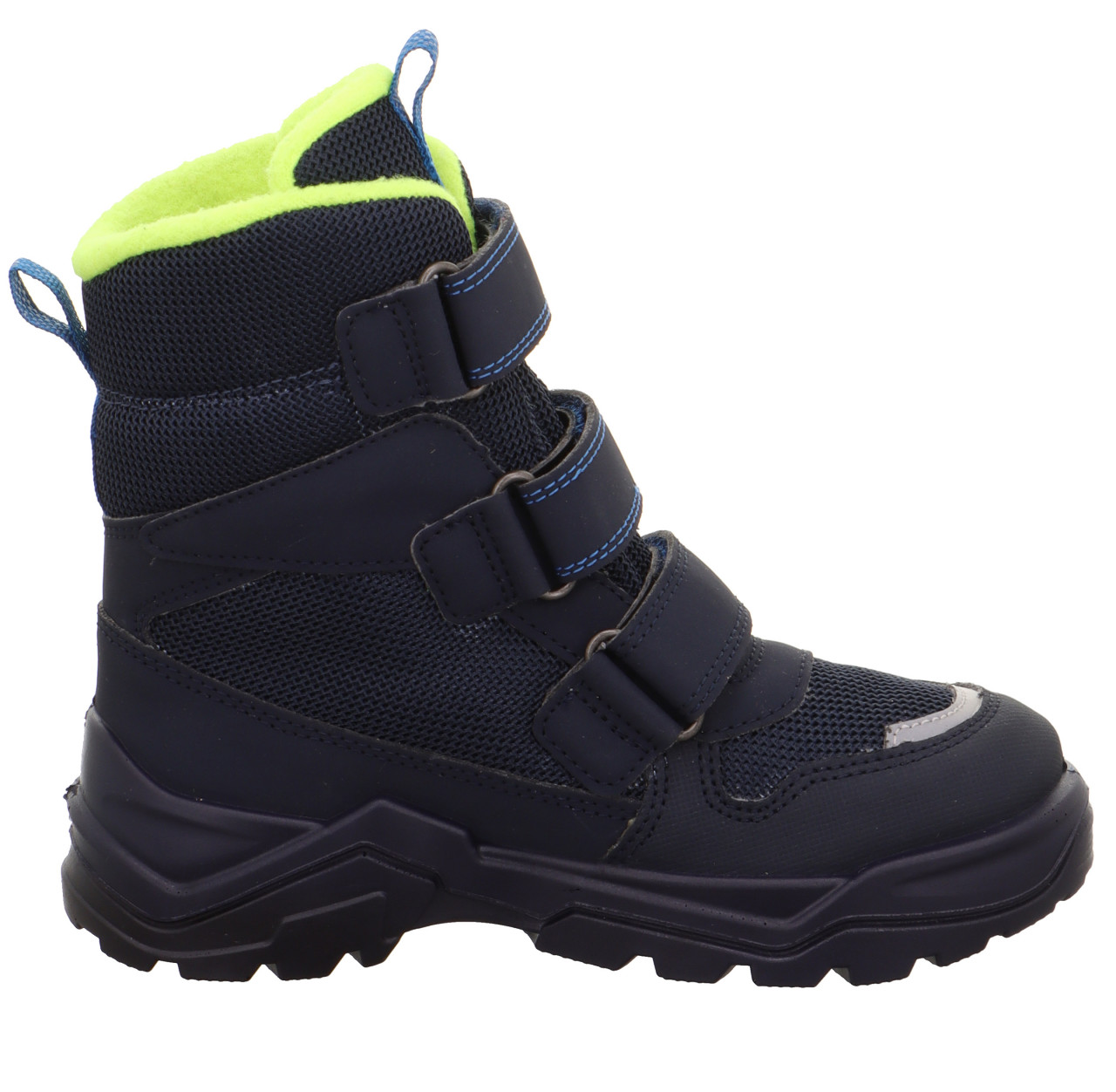 SNOW MAX - Blau/Gelb Stiefel mit Klettverschluss