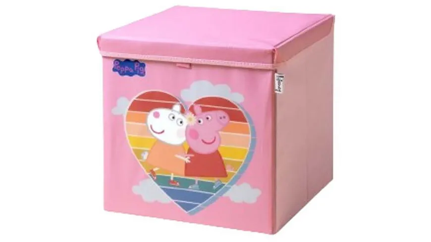 Lifeney Aufbewahrungsbox mit Deckel Peppa Pig 33x33x33cm rosa