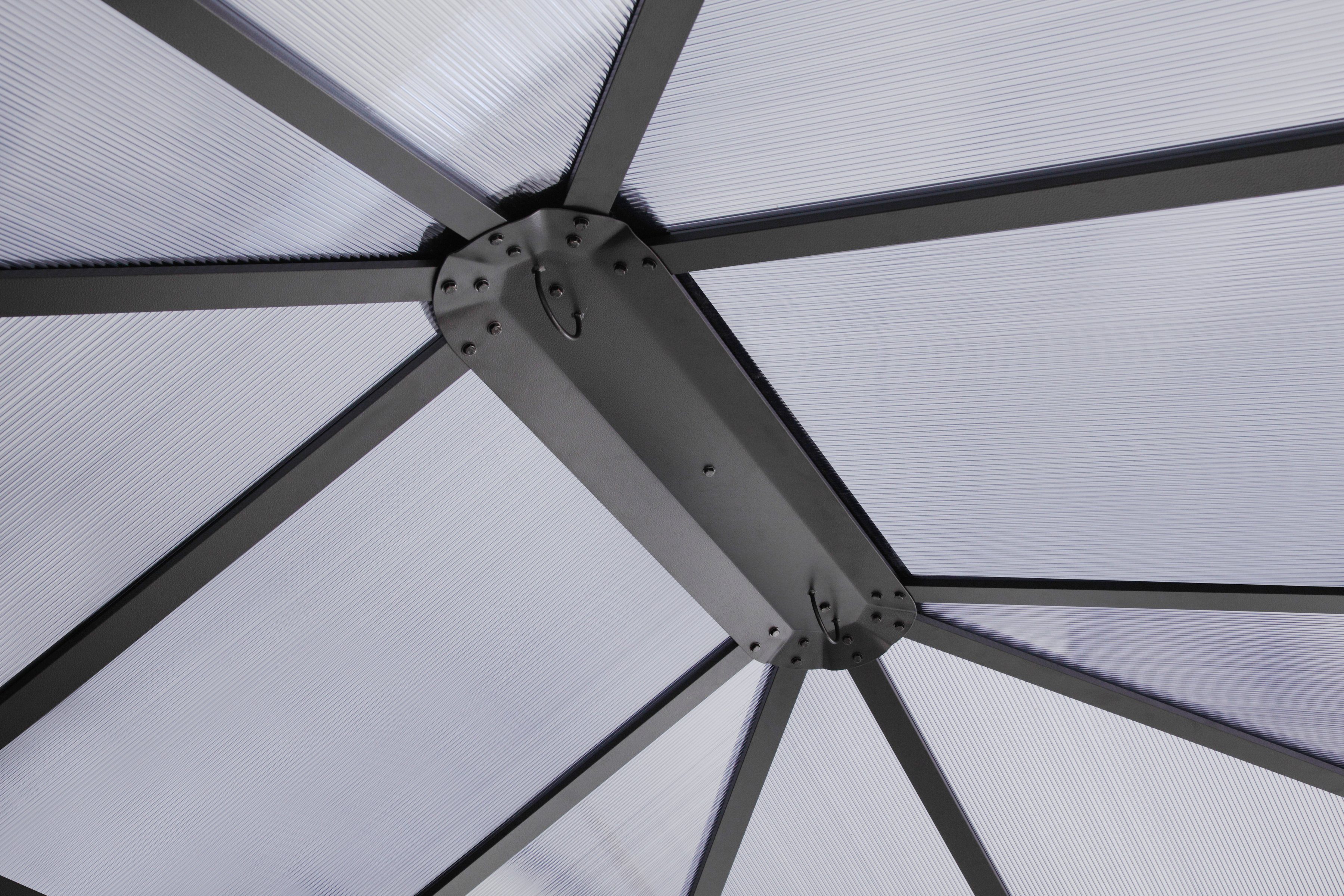 KONIFERA Pavillon Aruba 2.0, mit 4 Seitenteilen, BxT: 300x365 cm, Aluminium, Polycarbonat-Dachplatten, versch. Farben