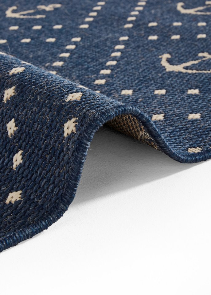 In- und Outdoor Teppich mit Anker Motiv