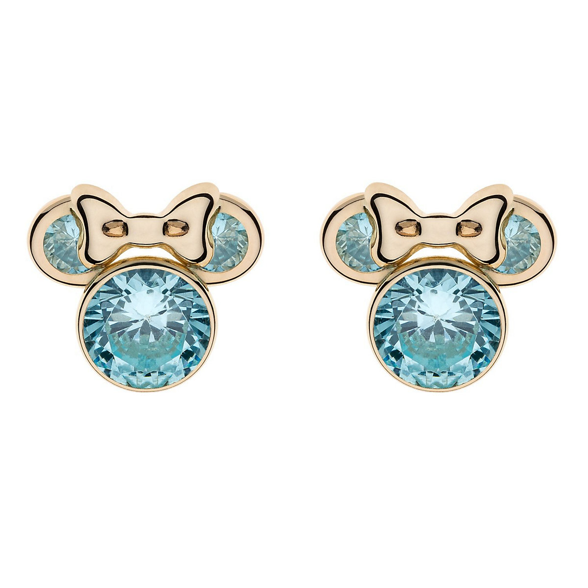 Kinder-Ohrringe Geburtsstein Dezember Blau 375 Gold Ohrstecker
