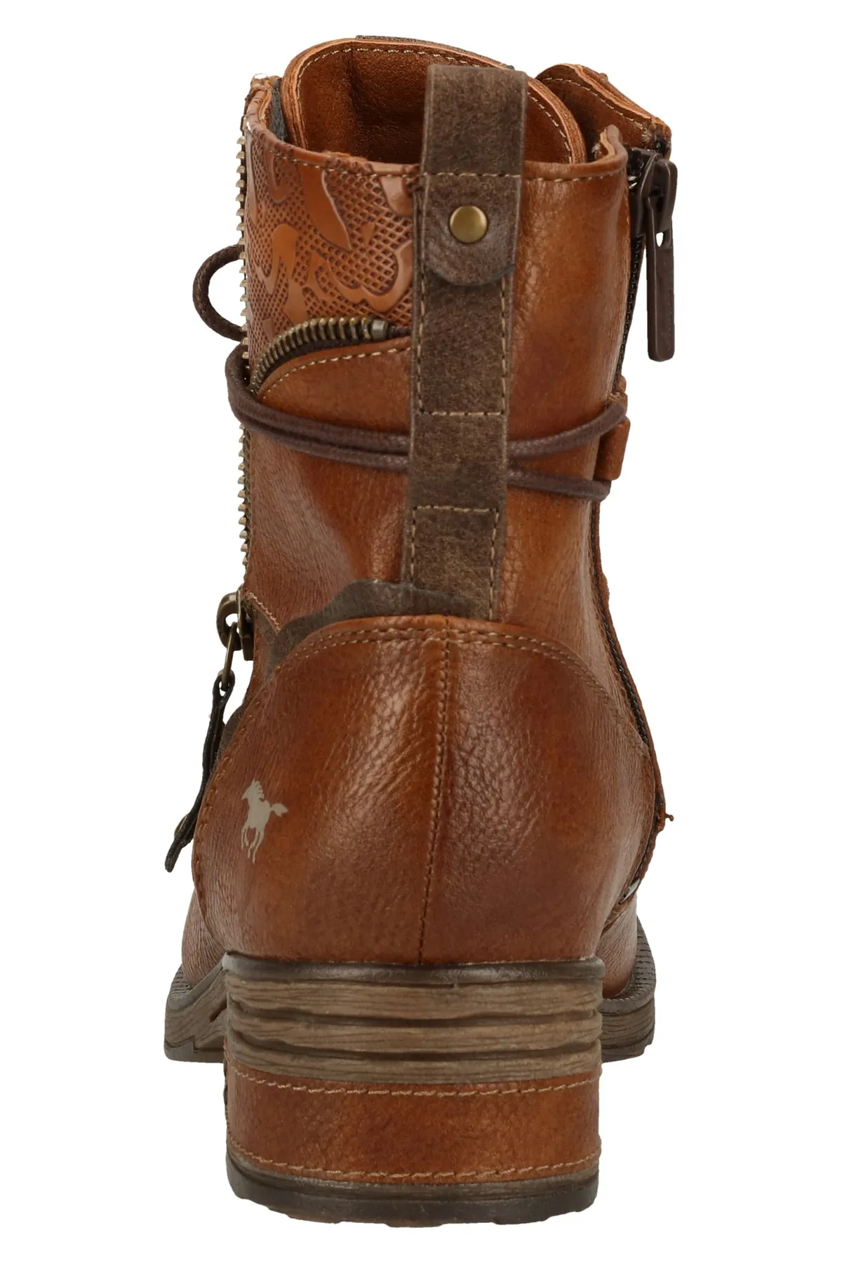 Mustang  Stiefelette - Braun - Blockabsatz