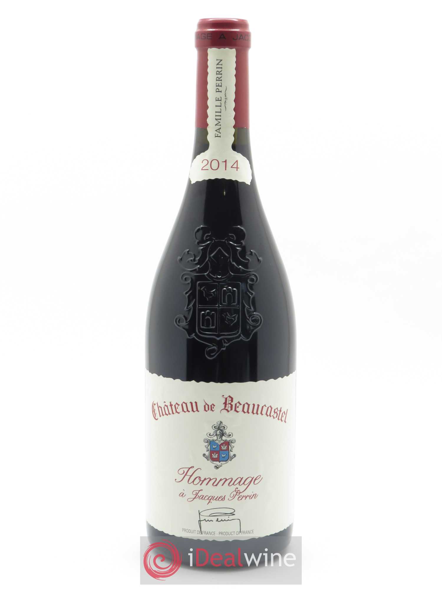 Châteauneuf-du-Pape Château de Château de Beaucastel Hommage à Jacques Perrin Jean-Pierre & François Perrin  2014 - Lot de 1 Bouteille