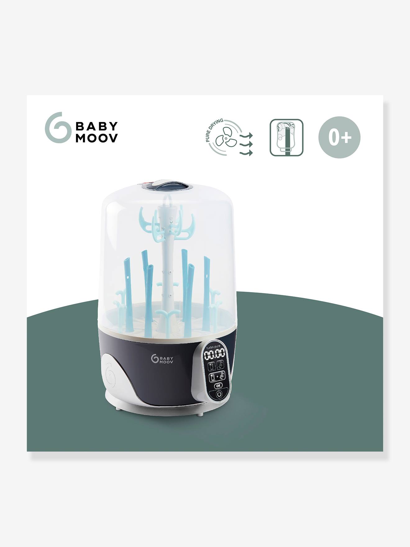 Babymoov Elektrischer Dampfsterilisator TURBO PURE BABYMOOV - grau