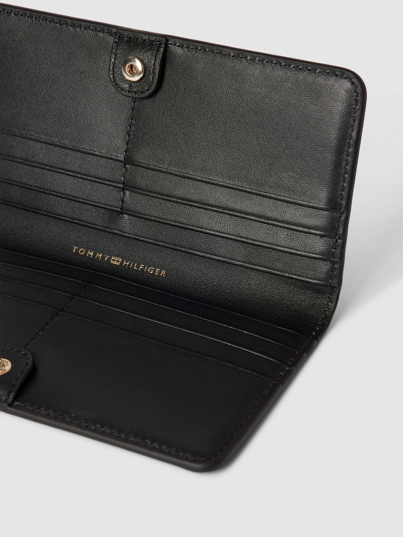 Portemonnaie mit Label-Details Modell 'CHIC' in schwarz