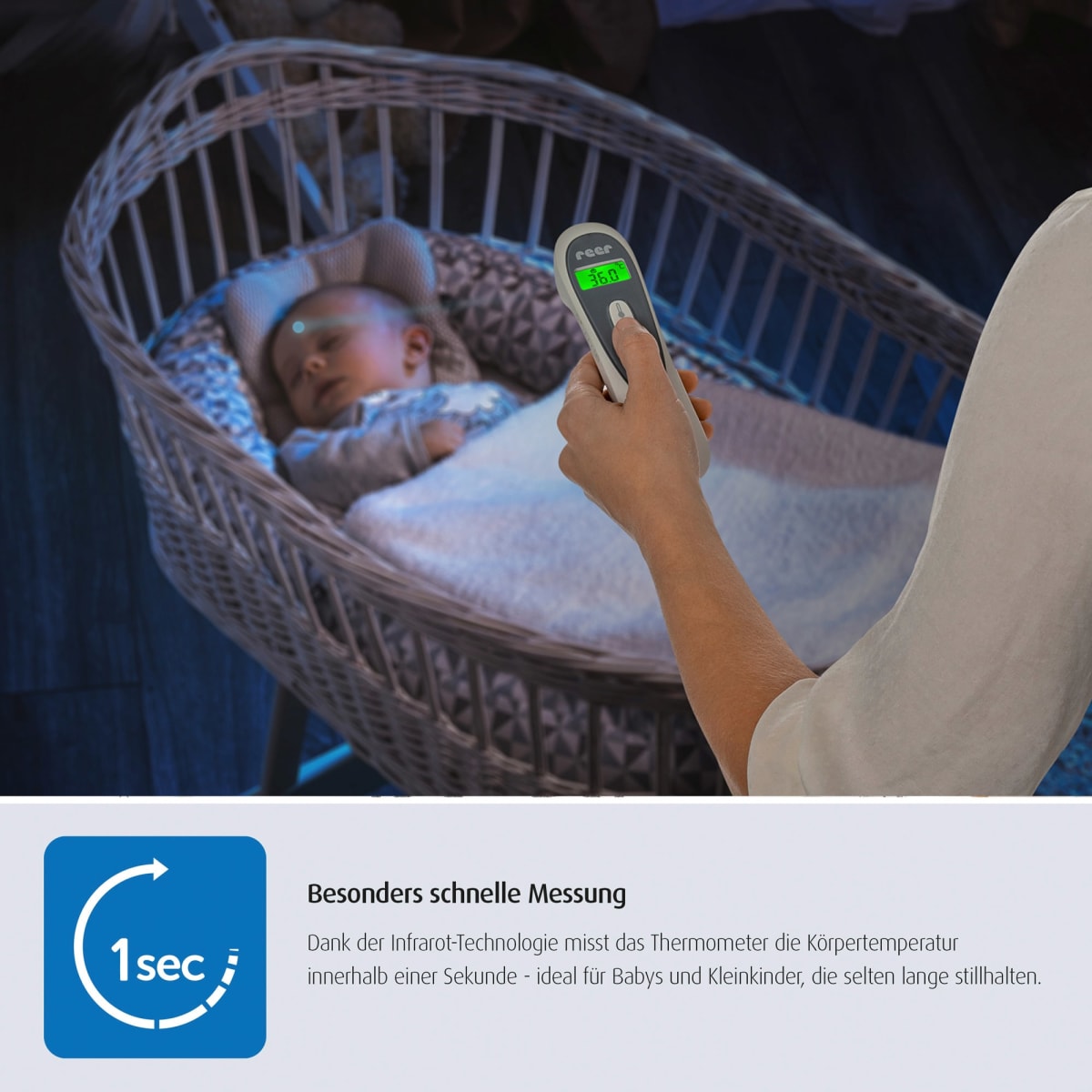 Fieberthermometer 3in1 kontaktloses Infrarot-Thermometer, 1 St
