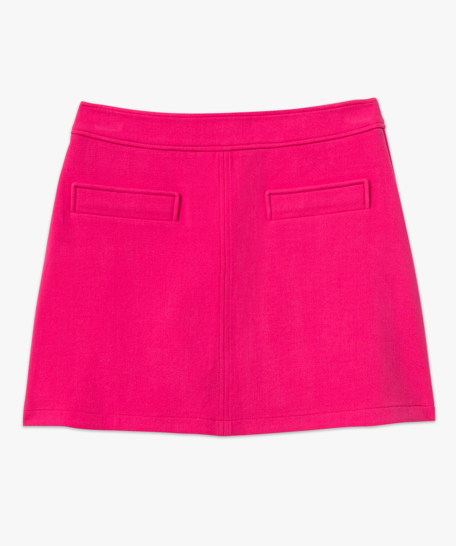 Jupe femme courte avec fausses poches sur l’avant rose | GEMO