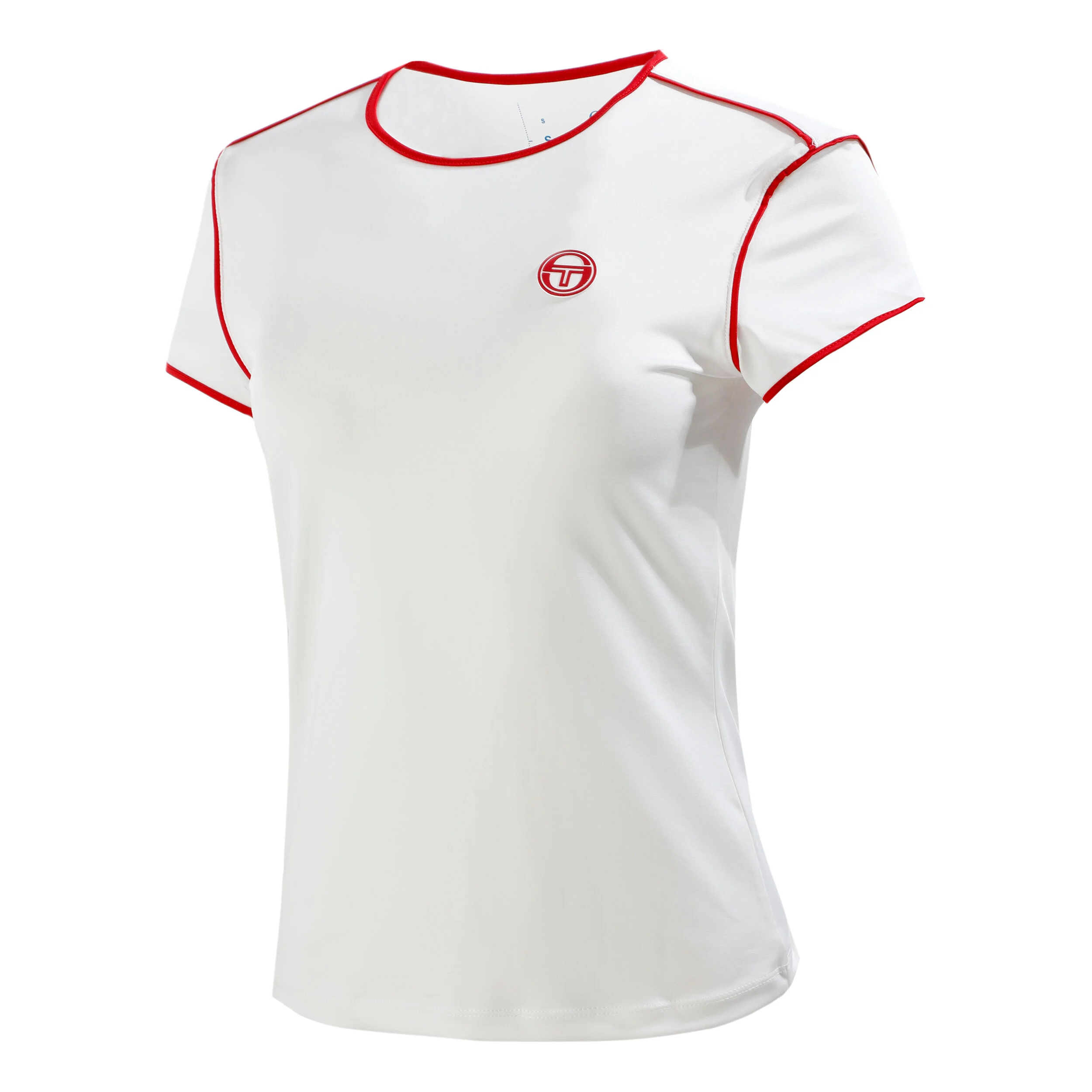 T-Shirt Damen - Weiß, Rot