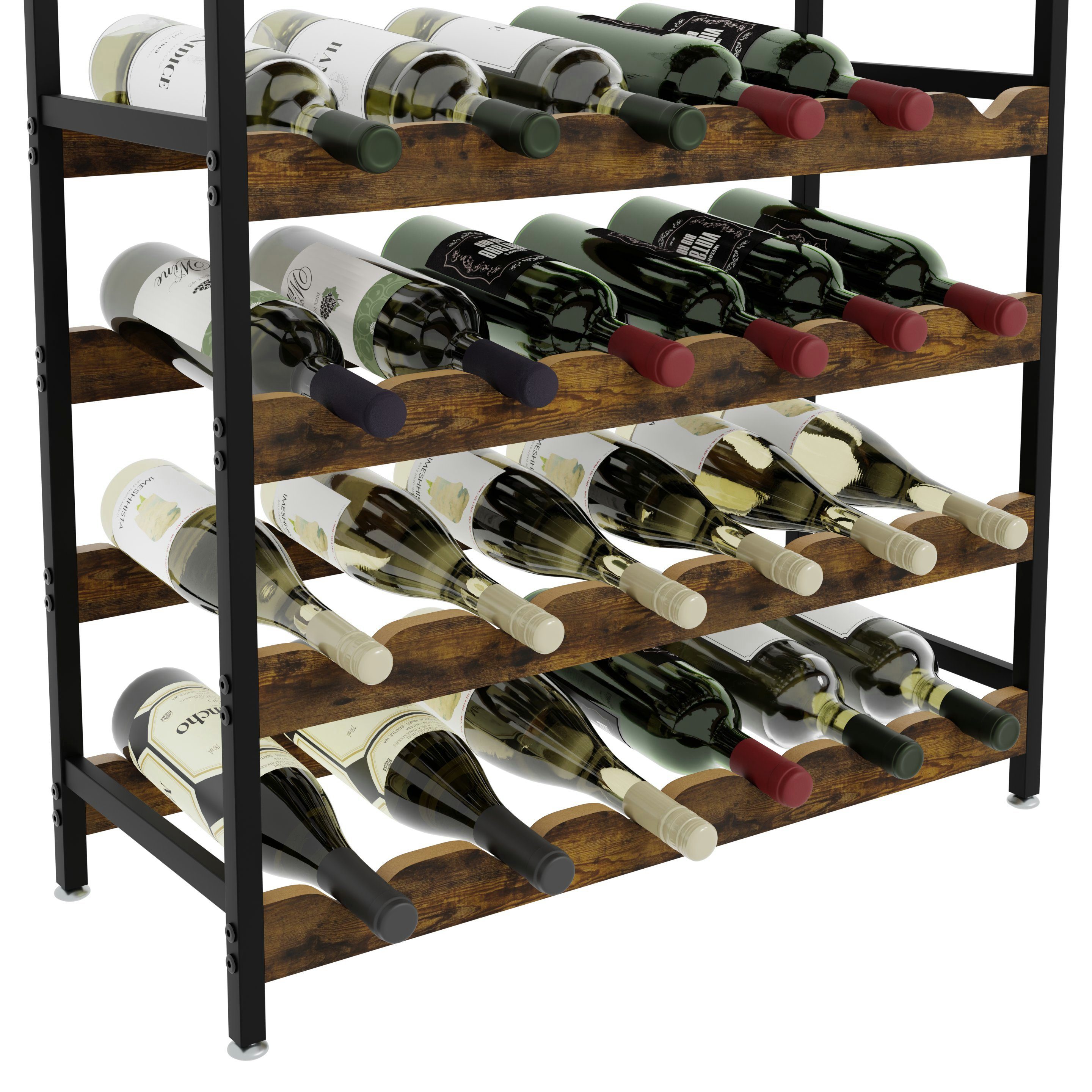 Lenmar Weinregal Weinregal aus Metall,Flaschenregal,Regale,Flaschenhalter LOFT 2-24