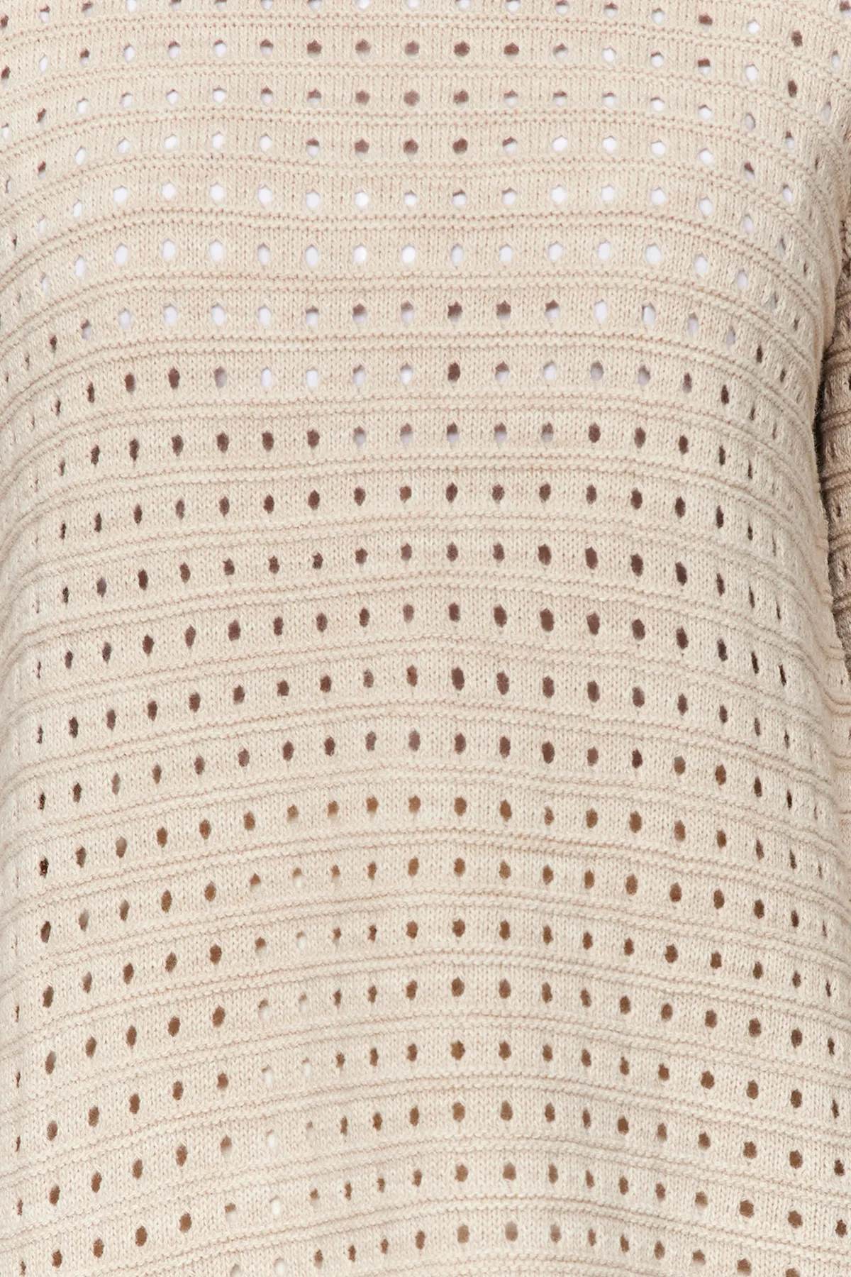 Trendyol Modest  Beigefarbener, locker geschnittener, durchbrochener/Loch-Strickpullover TCTAW24AK00113