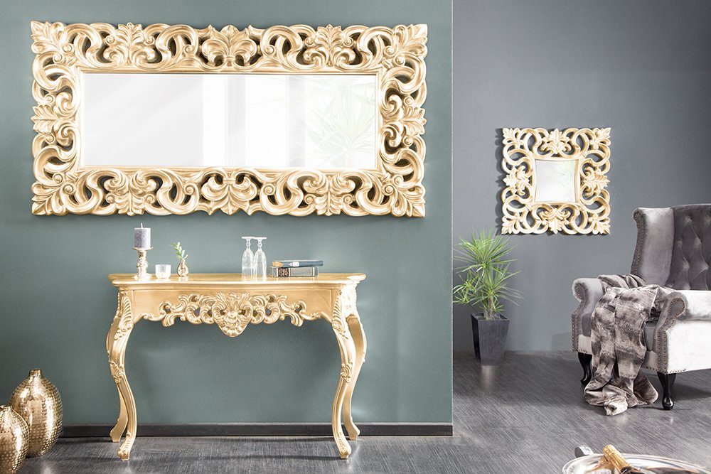 riess-ambiente Wandspiegel VENICE 180x90cm gold (1-St), Wohnzimmer · eckig · mit Rahmen · Barock · Deko