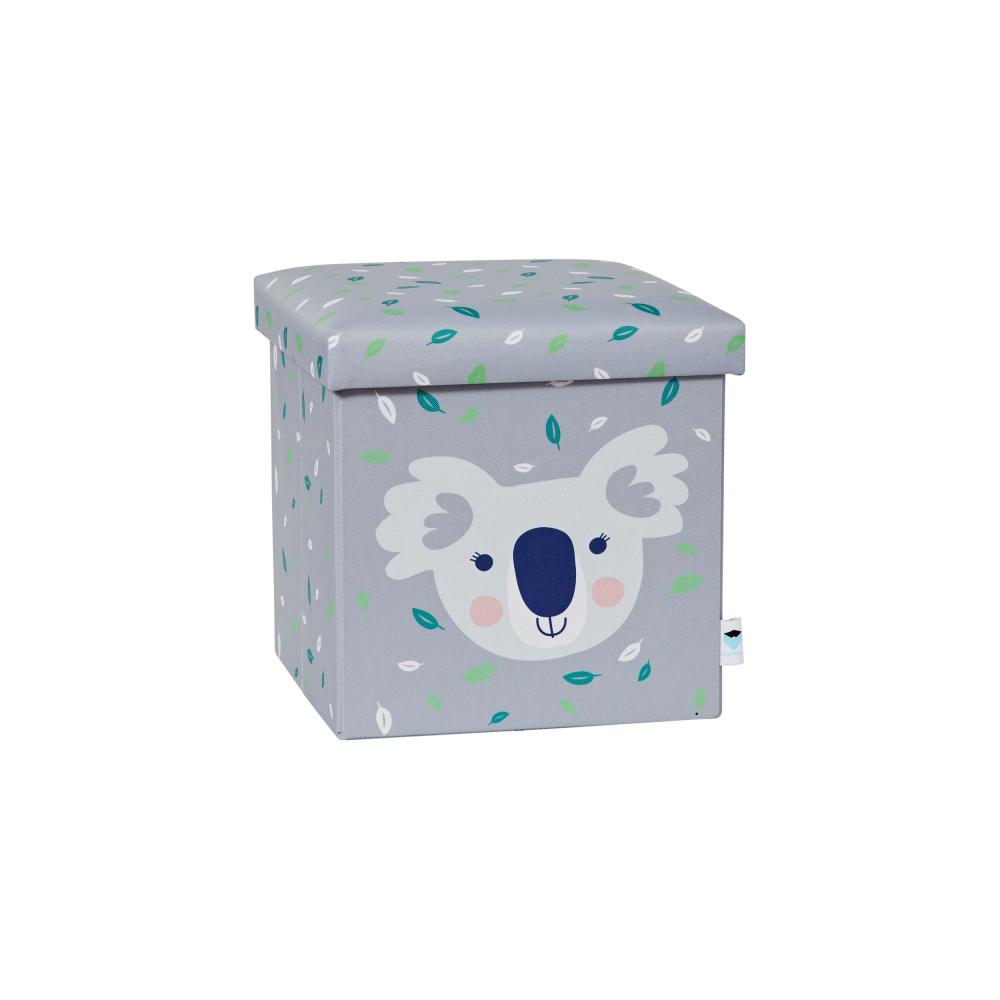 Sitzhocker Kids Grau mit Druck