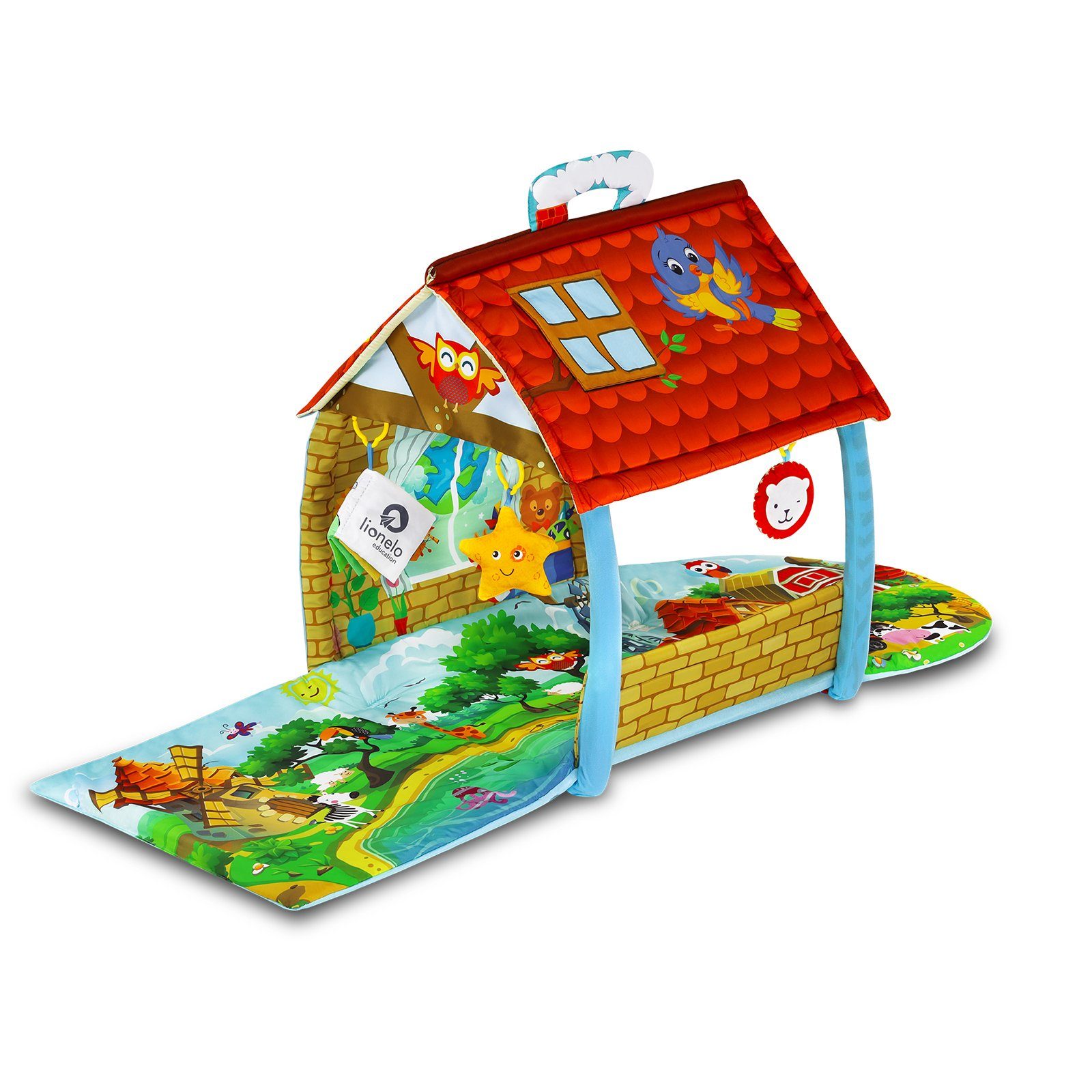 lionelo Spielmatte Agnes (Bausatz), Rasselkette Spielzeug Waschbar 2in1