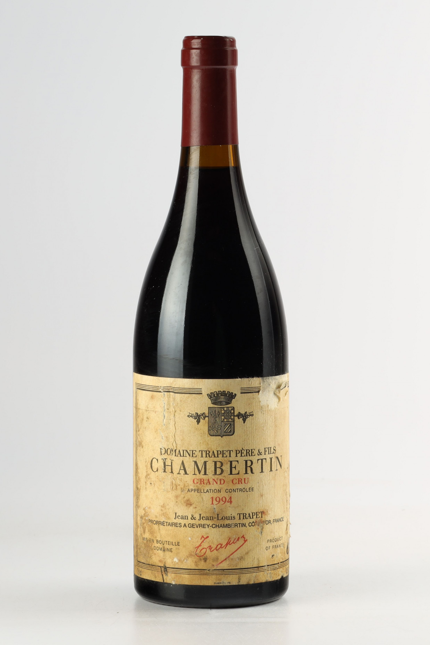Vin 1994 TRAPET PERE ET FILS 1994, Chambertin Grand Cru. Vin ancien - SoDivin