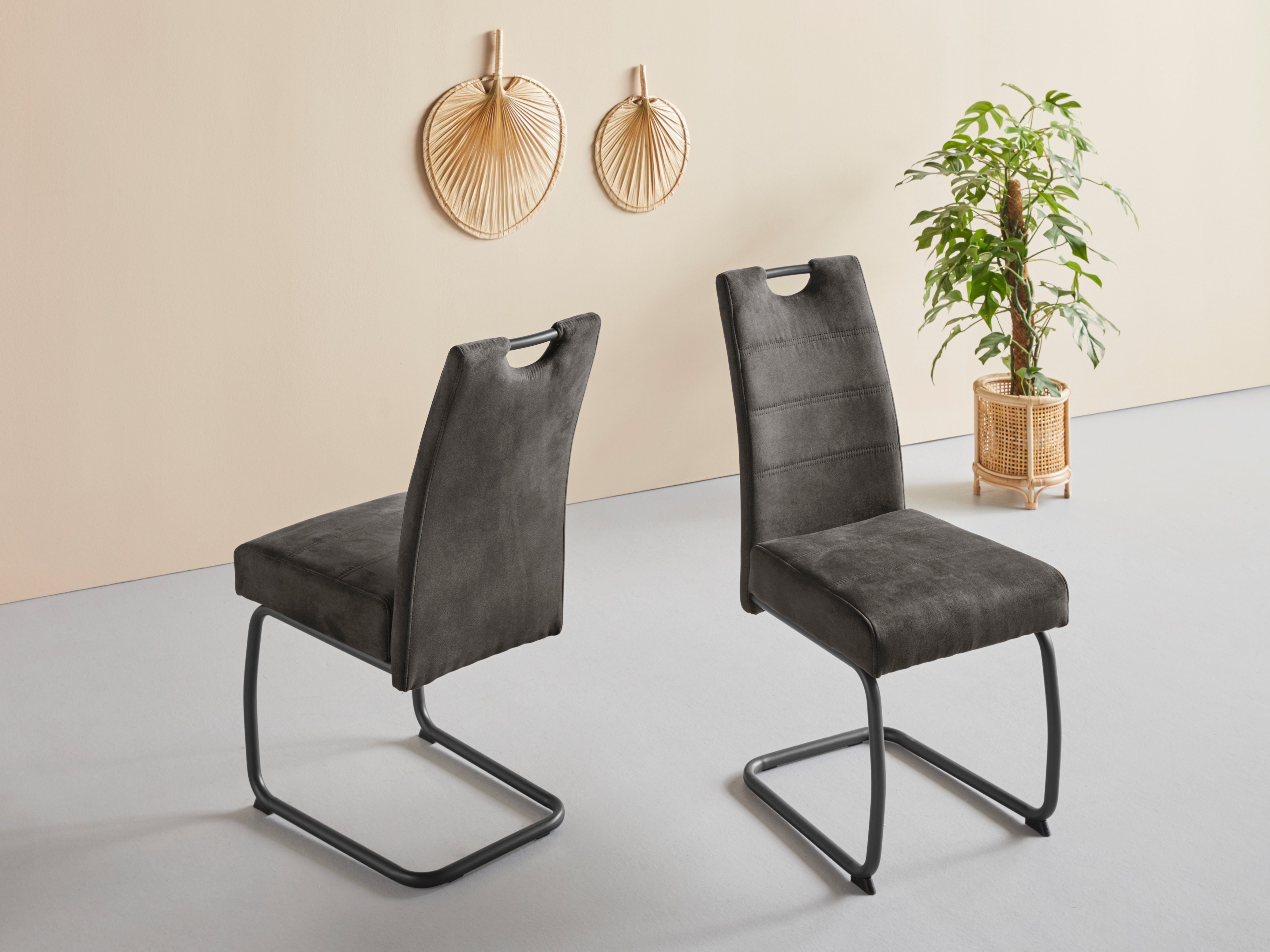 HELA Freischwinger Flora 6 (Set, 2 St), 2 oder 4 Stück, Federkern Polsterung
