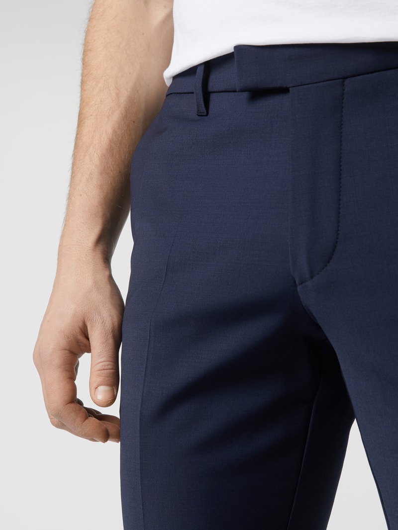 Slim Fit Anzughose mit Stretch-Anteil Modell 'Piet' - 'Drynamic' in dunkelblau