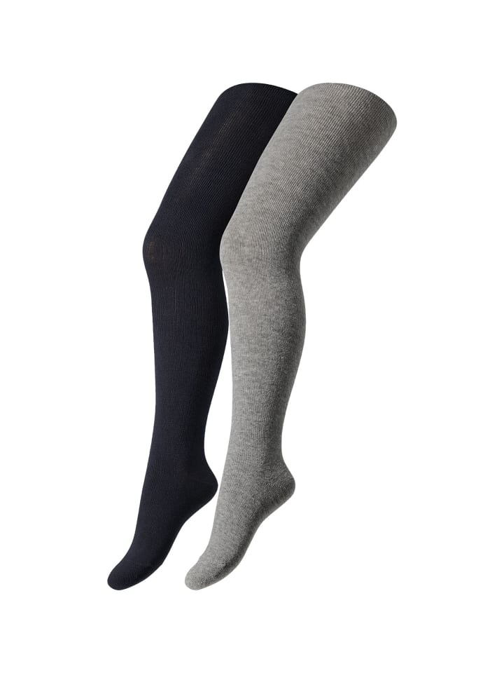camano Strumpfhose 2er Pack ca-soft in hellgrau   navy günstig kaufen