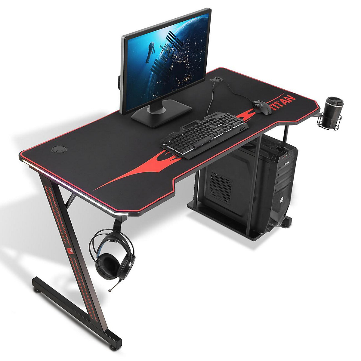 Gaming Tisch TITAN LED Beleuchtung