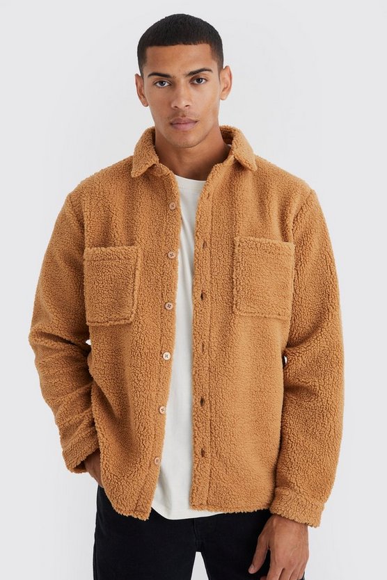 Utility-Overshirt mit Borg-Tasche