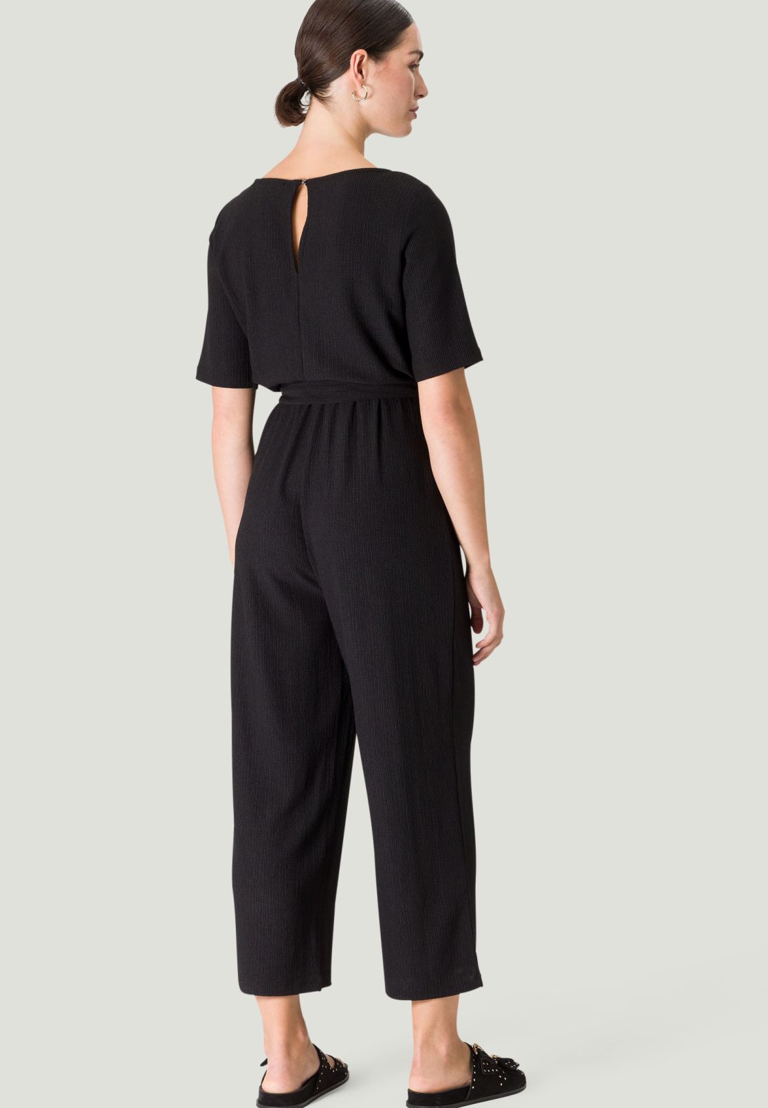 Jumpsuit Musselin mit Bindegürtel