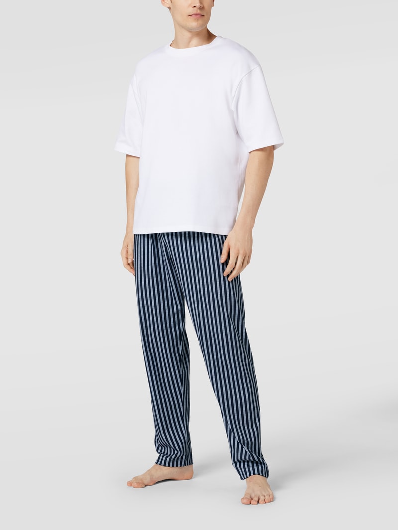 Pyjama-Hose mit Streifenmuster in mittelgrau meliert