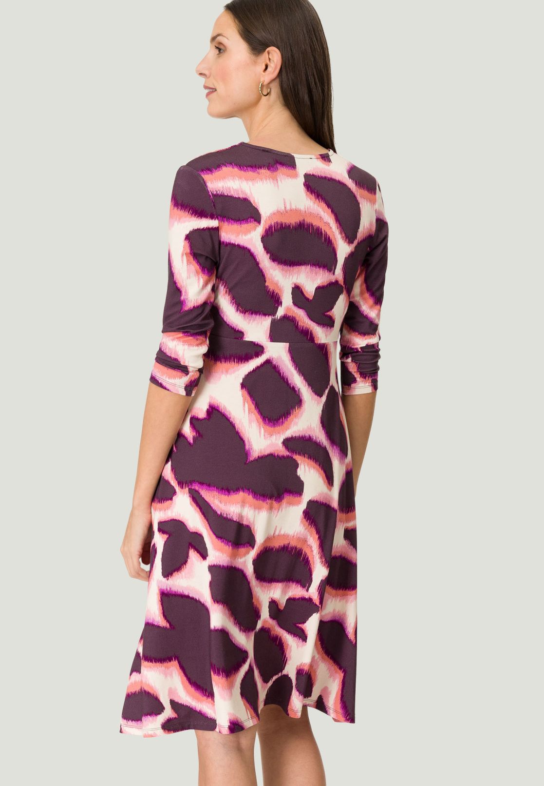 Jerseykleid knielang Wickeloptik