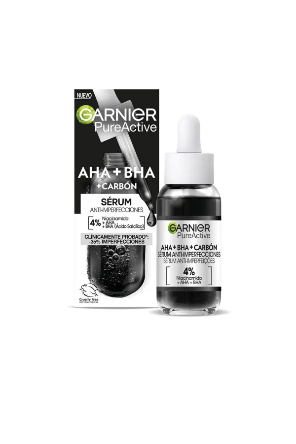 Garnier  Pure Active Aha + Bha + Carbón Anti-Imperfektionsserum Garnier 30 ml