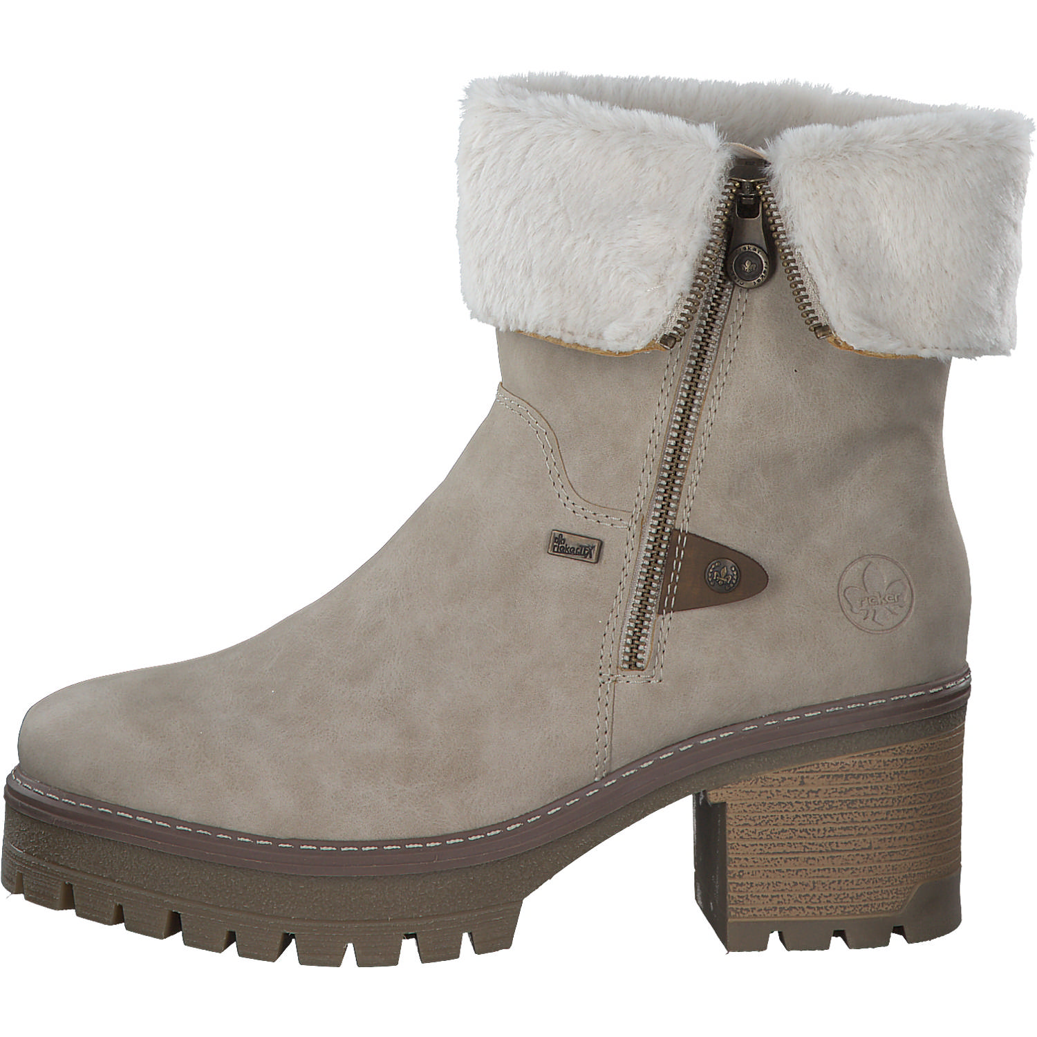 Rieker Y8582, Winterstiefeletten, Damen, Weiß (Zimt)