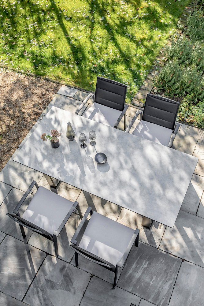 NIEHOFF GARDEN Gartentisch Niehoff Noah Tisch Aluminium Trapezkufe Anthrazit/HPL (1)