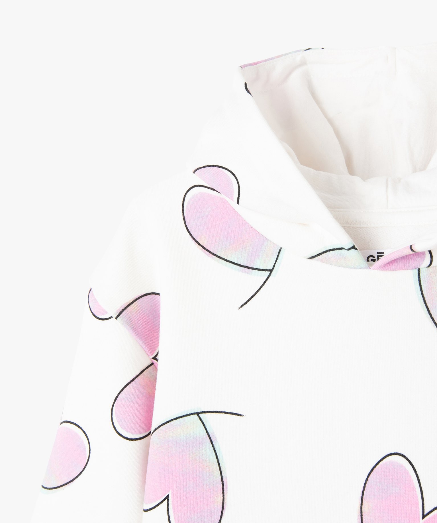 Robe sweat molletonnée à capuche fille ecru | GEMO