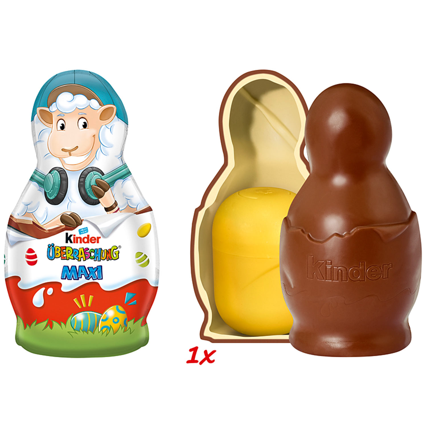 kinder Schokolade Hohlfigur mit Überraschung Maxi 'Funny Friends' 140g