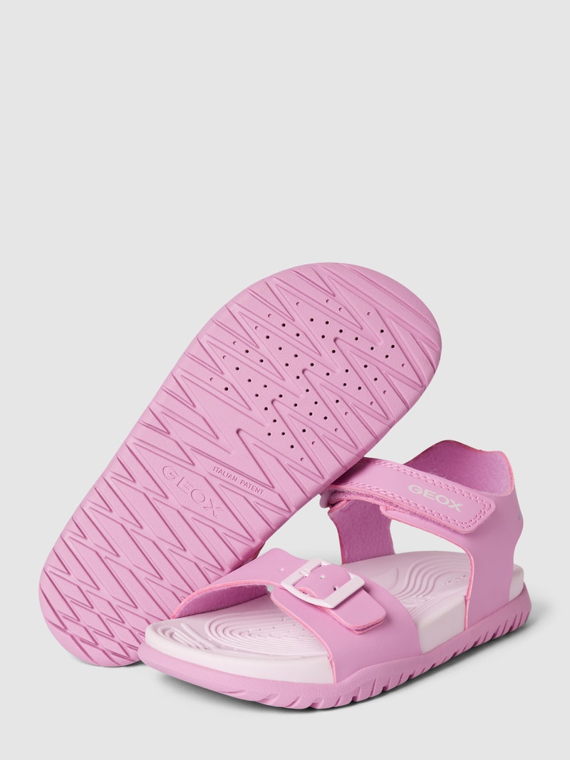 Sandalen mit Label-Detail Modell 'BOREALIS' in pink