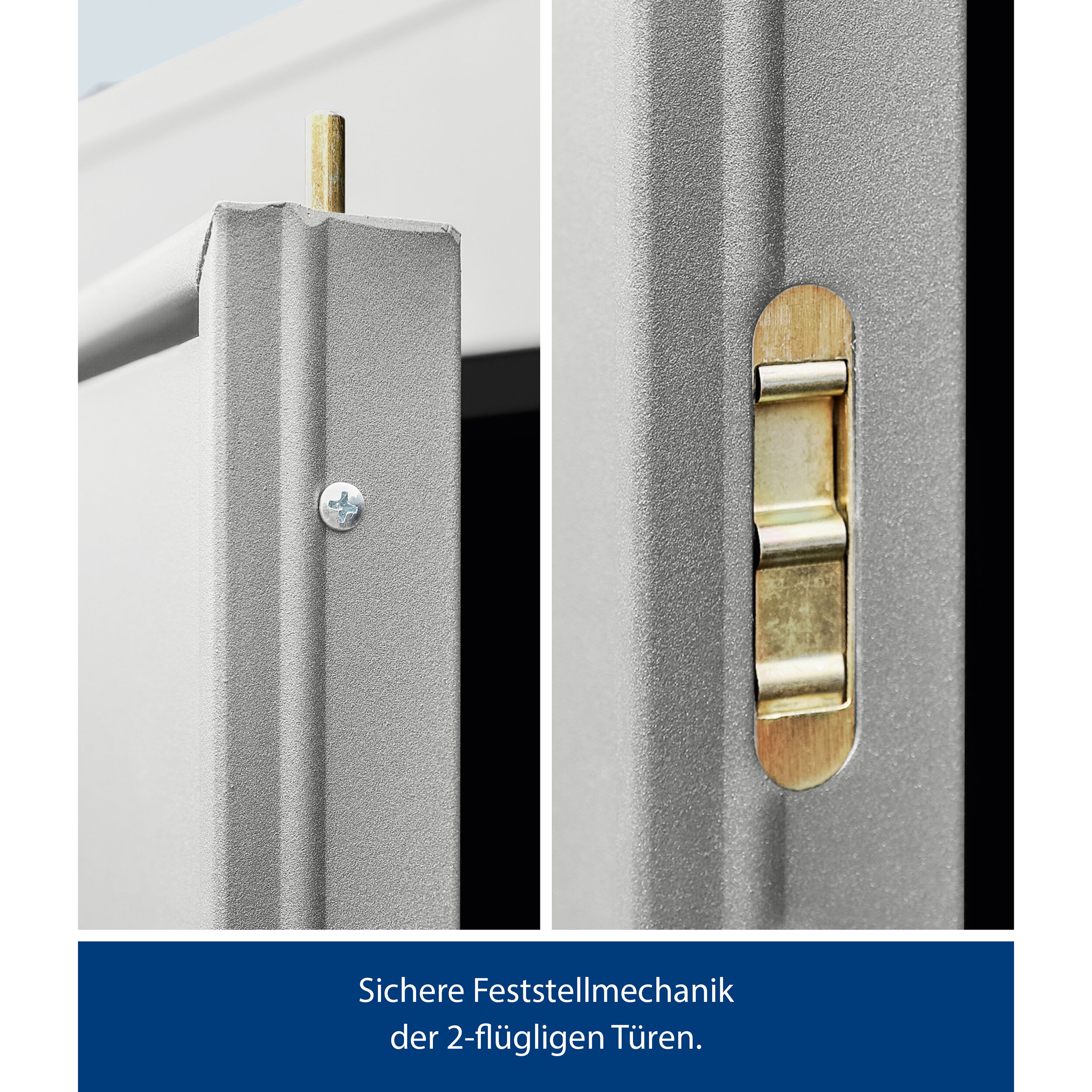 Set Berry Modern-P,Typ 2 Gerätehaus - Weißaluminium