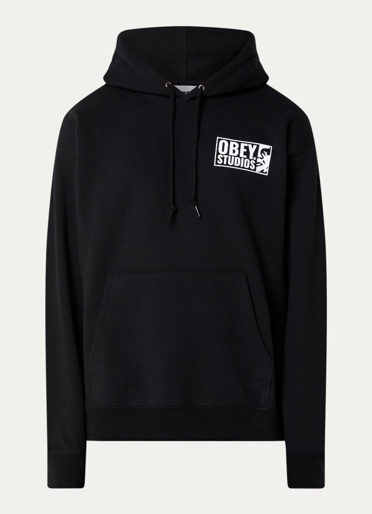 Moletom Obey Studios Icon com logo e estampa nas costas