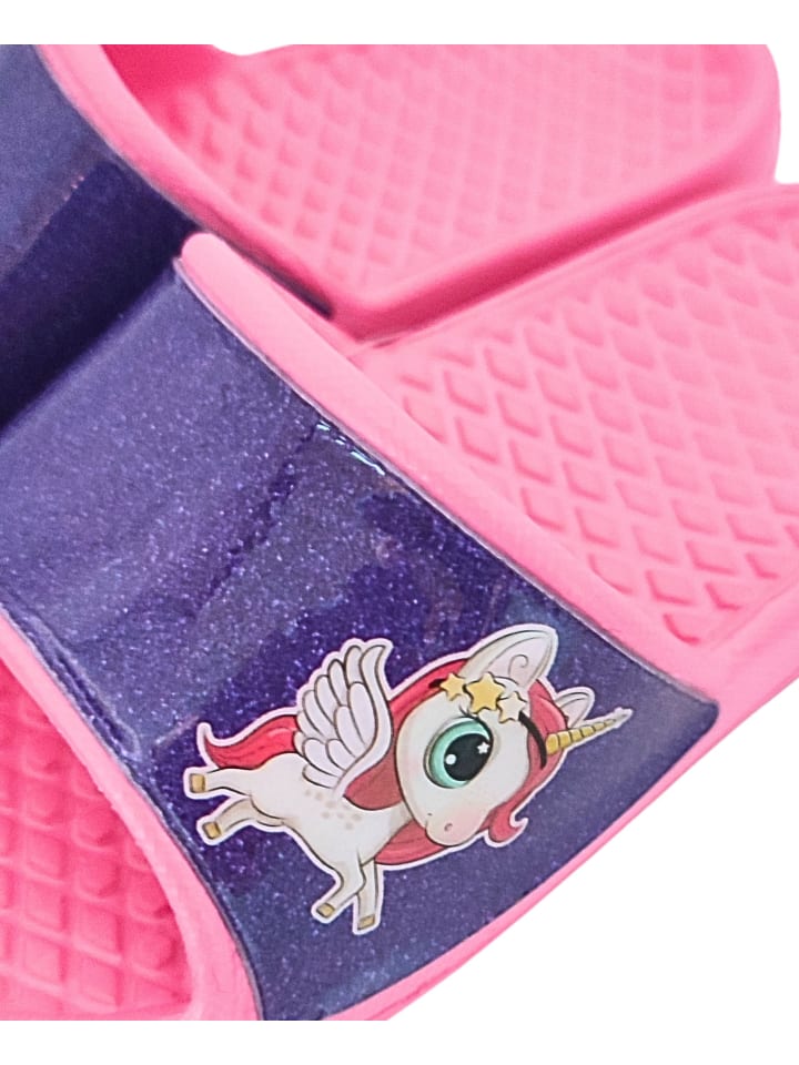 United Essentials Badelatschen Einhorn in Pink günstig kaufen