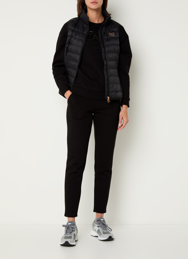 Emporio Armani Quilted Body Warmer with Logo and Zipper Pockets