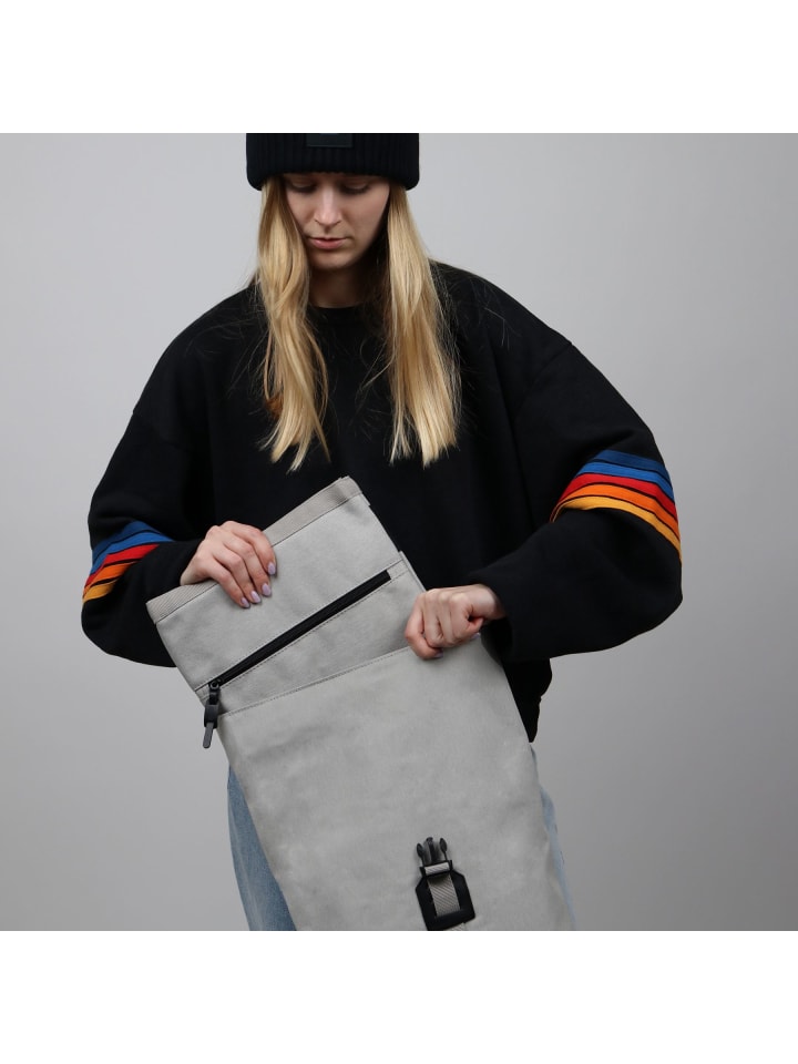 SONS OF ALOHA Rolltop Rucksack RollTop Rucksack Damen schön flach | extra Laptop-Hülle in weiß günstig kaufen onesize
