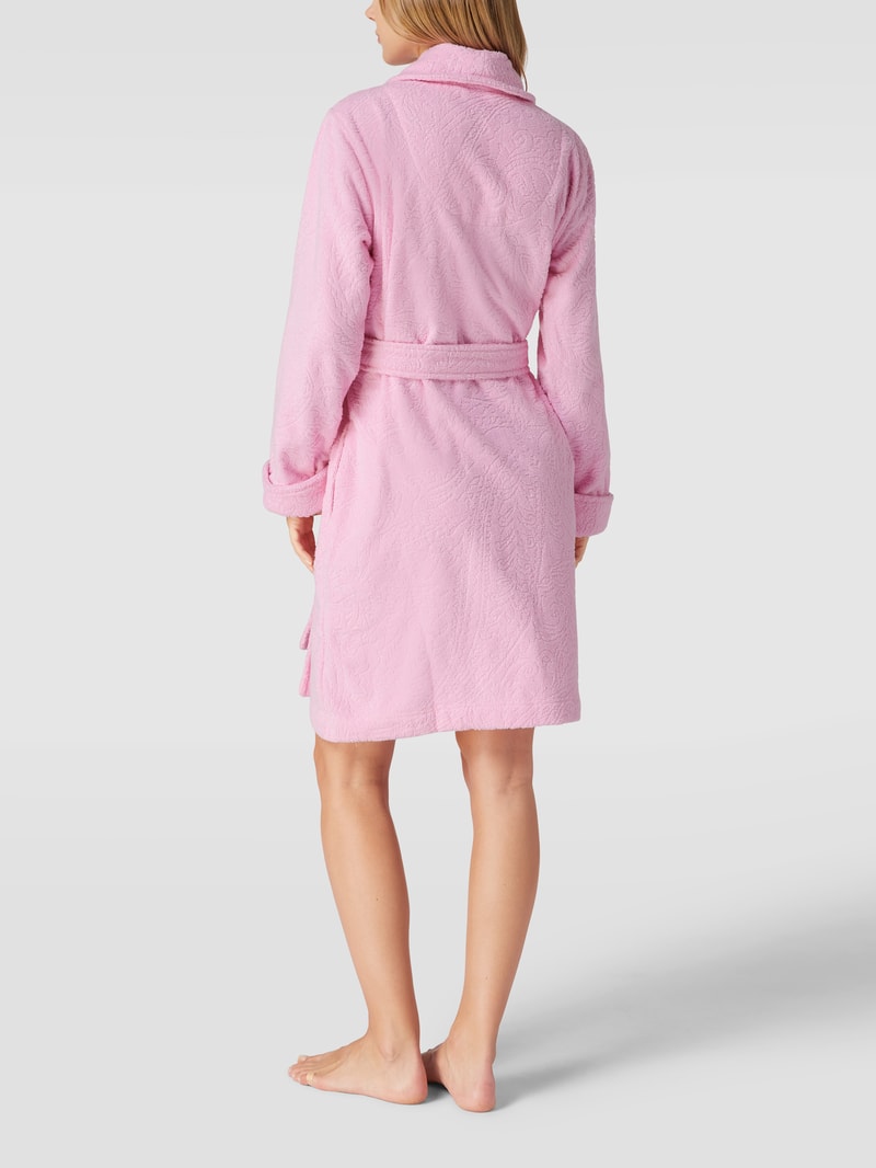 Bademantel mit Strukturmuster Modell 'JACQUARD TERRY ROBE' in pink