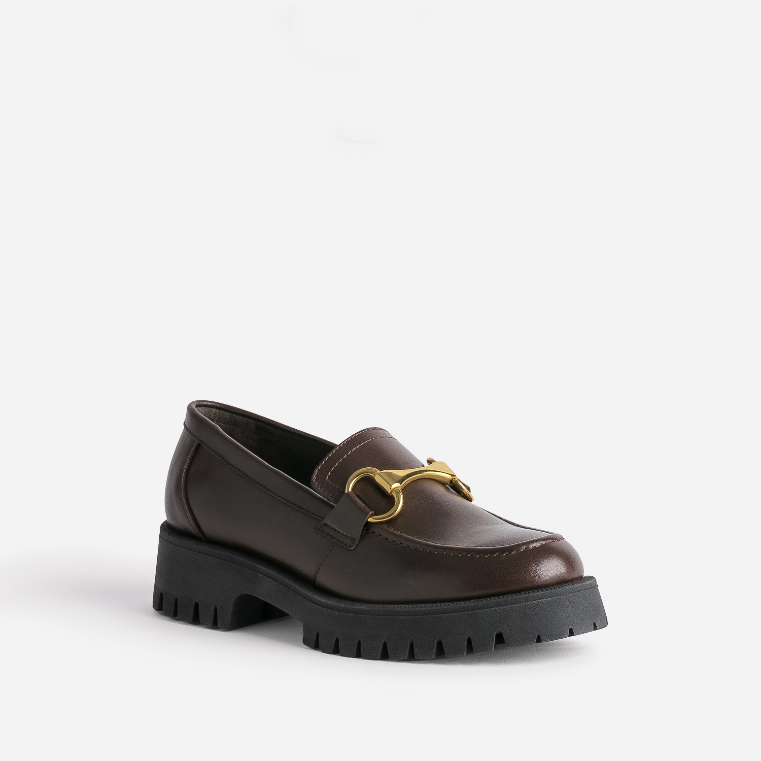 Mocassin TEXTO marron foncé éco-conçu cuir