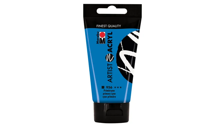 Marabu Artist Acryl, Primärcyan 956, 75 ml 75 ml