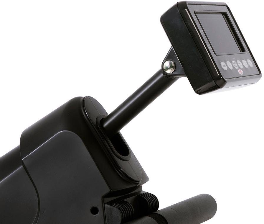 Christopeit Sport® Ruderzugmaschine Como black edition, Ruderschiene platzsparend hochklappbar