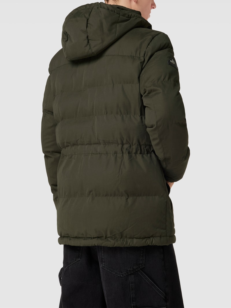 Steppjacke mit Kapuze in olivgrün