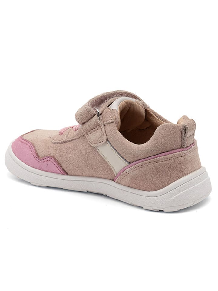 bisgaard Leder-Sneakers in Beige/ Rosa günstig kaufen